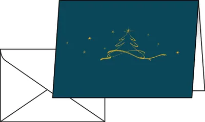 Produktbild von SIGEL DS069 Weihnachts-Karten "Christmas tree" -  A6 quer - 10 Karten inkl. Umschläge