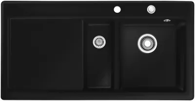 Produktbild von FRANKE 124.0380.243 Spüle MTK 651-100 in ANTHRAZIT matt mit Becken rechts u. 2 Lochbohrungen / Keramikspüle / Spezialkeramik
