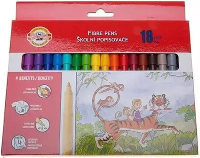 Obrázek produktu pro KOH pera s vláknovým hrotem Jungle 2 mm hrot 18 PP pouzdro