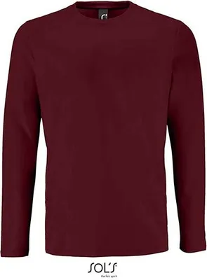 Obrázek produktu pro SOLs 02074 | Pánské tričko s dlouhým rukávem Imperial - Barva: Oxblood - velikost: S