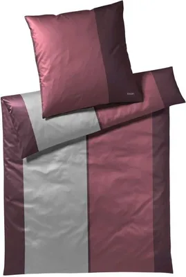 Produktbild von JOOP! Mako-Satin Cornflower Stripes Bettwäsche Farbe Maroon Größe 80/80 200/220 AL