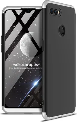 Produktbild von Für OPPO A12 Handyhülle 360 Grad Full Protection Case Silber schwarz silber