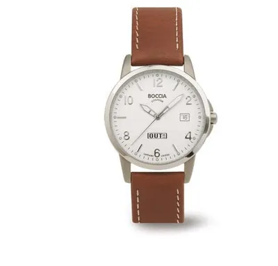 Produktbild von Boccia Herrenarmbanduhr Leder 604-01_ 3625-01 Titan Klassik 79