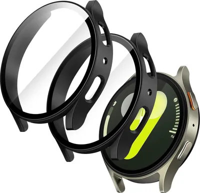 Image de JETech Samsung Galaxy Watch 7 44mm Housse Film de protection Verre trempé Noir