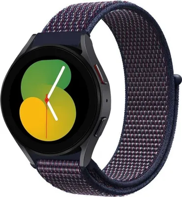 Produktbild von Strap-it Samsung Galaxy Watch 5 - 40mm Nylonarmband (Lila/Blau)