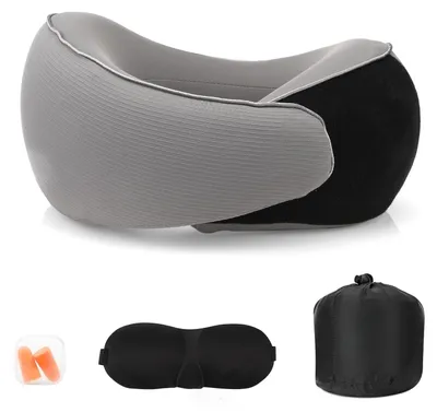 Productafbeelding van Nappy Reiskussen - Memory Foam Hoofdkussen voor Vliegtuig en Auto