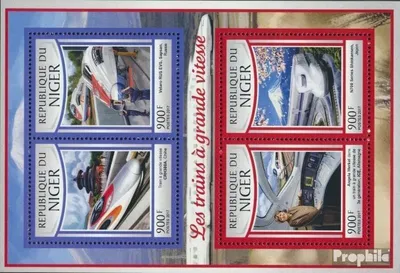 Produktbild von Briefmarken Niger 2017 Mi 4782-4785 Kleinbogen (kompl. Ausg.) postfrisch Schnellzüge