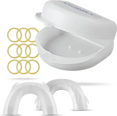 Immagine prodotto di Snorflex - Mascherina anti-russamento - con custodia e 100 elastici - Trasparente