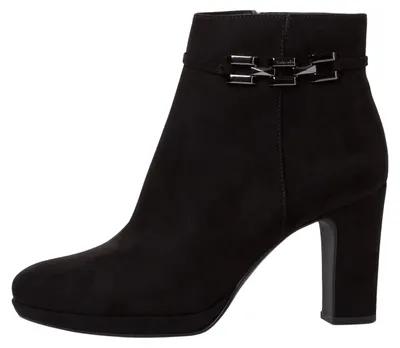 Produktbild von Tamaris Damen Stiefelette bezogener Blockabsatz Kettendetail 1-25336-29, Größe:40 EU, Farbe:Schwarz