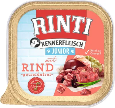 Produktbild von Rinti - Kennerfleisch Plus Junior 9x300g | Rind