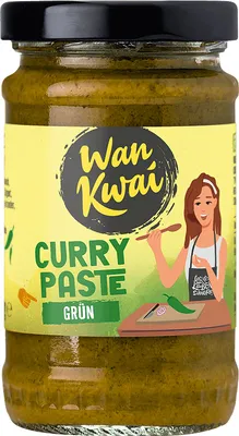 Produktbild von Wan Kwai Thai Curry Paste grün mit Chilis und Zitronengras 110g