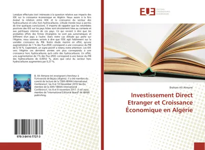 Produktbild von Investissement Direct Etranger et Croissance Économique en Algérie