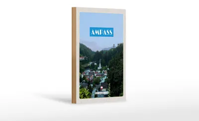 Produktbild von Holzschild Reise 12x18 cm Ampass Österreich Tal Altstadt Natur