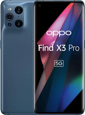 Immagine prodotto di OPPO Find X3 Pro Smartphone 5G, Qualcomm 888, Display 6.7 pollici QHD+AMOLED 120Hz, 4 Fotocamere 2*50MP, RAM 12GB+ROM 256GB, 4500mAh, WiFi6, Dual Sim, [Versione Italiana], Colore Blue