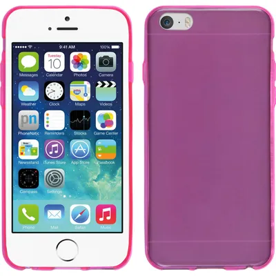Produktbild von PhoneNatic Case kompatibel mit Apple iPhone 6s / 6 - pink Silikon Hülle Slimcase + 2 Schutzfolien