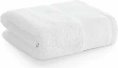 Image de EUROFIRANY | Serviette de bain - coton - 50 x 90 cm - blanc - Serviette éponge