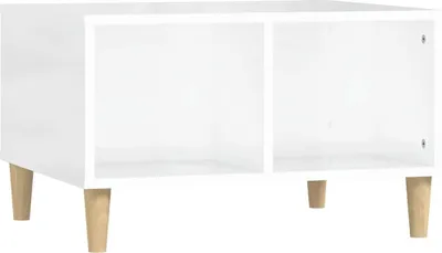 Obrázek produktu pro vidaXL Konferenční stolek vysoký lesk bílý 60x50x36,5 cm Dřevěný materiál
