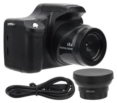 Produktbild von 3,0-Zoll-LCD-Bildschirm, 18-facher Zoom, HD-Spiegelreflexkamera, lange Brennweite, tragbare Digitalkamera (Standard-Weitwinkelobjektiv)