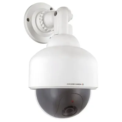 Productafbeelding van Smartwares CS88D, Koepelcamera, Geschikt voor binnen- en buitengebruik, Zwart, Wit, Metaal, Wand/plafondmontage, Werkt op AA-batterijen