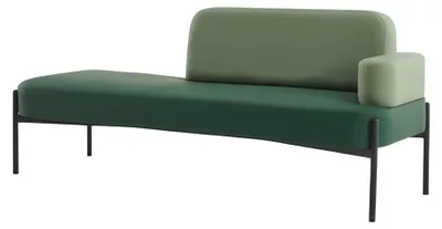 Obrázok produktu pre Moderná lavica s minimalistickým operadlom a podrúčkami