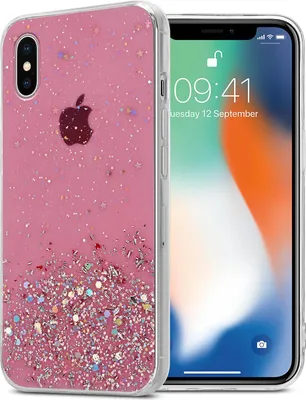 Produktbild von Cadorabo Hülle für Apple iPhone XS MAX Schutz Hülle in Rosa Handyhülle TPU Etui Glitter Cover Case Glitzer