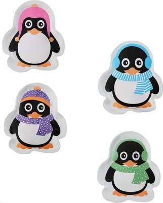 Produktbild von Kinder Taschenwärmer Pinguin klein - 4er Set - Winter Handwämer für die kalte Jahreszeit - Wichtel Nikolaus Weihnachten Geschenk