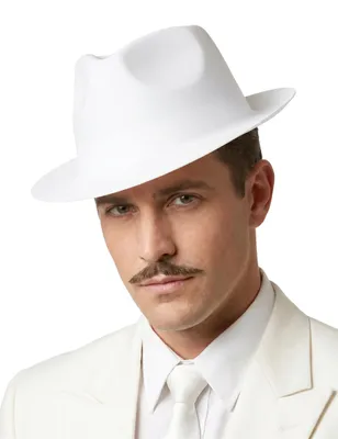 Produktbild von Gangsterhut Gangster-Fedora weiss - Einheitsgröße