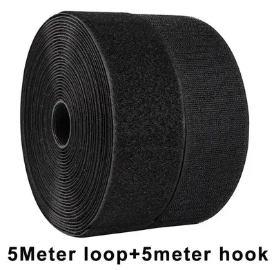 Produktbild von Klettband - Aufnähband - Nicht selbstklebend - 25 mm x 5 m - Nylon/Polyester - Schwarz