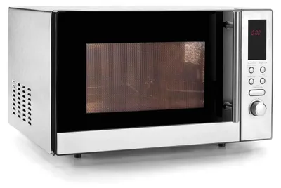 Mikrowelle mit Grill, 23 l, 1000 W, Edelstahl, Drehteller
