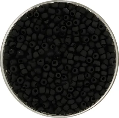 Produktbild von Rocailles 2,6mm, 17g matt-schwarz