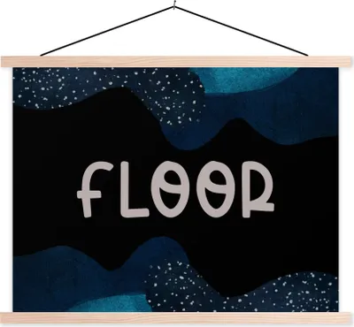 Produktbild von MuchoWow® Textilposter Boden - Pastell - Mädchen 60x45 cm mit holzfarbenen Rahmen - Bild
