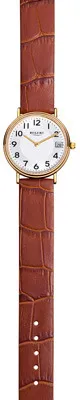 Produktbild von Regent F 328 7430.45.19/12100514 Damen-Armbanduhr, Edelstahl-Gehäuse, Leder-Armband