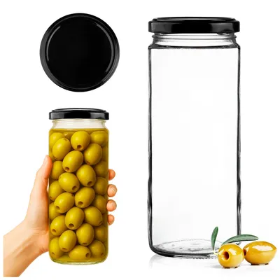 Zdjęcie produktu dla SuperButelki - 10x Słoiki szklane 500 ml z zakrętkami fi 63 mm, zestaw słoików 0,5 l wieczka, na przetwory, dżemy komplet 0,5l słoik + E-BOOK
