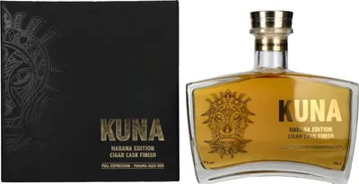 Produktbild von Kuna Panama Aged Ron Habana Edition Cigar Cask Finish 42% Vol. 0,7l in Geschenkbox