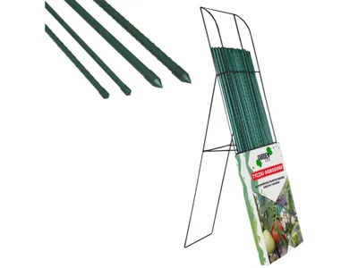 Image de Tuteur pour plantes en métal/PVC, 1,1 x 180 cm, vert