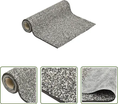 Imagen del producto de The Living Store: Lámina decorativa Steinfolie, color gris, 100x100 cm