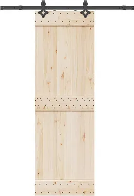 Produktbild von Schiebetürbeschlag-Set 152,5 cm Stahl Schwarz, Schiebetürsystem, Schiebetür Beschlag - 4009706