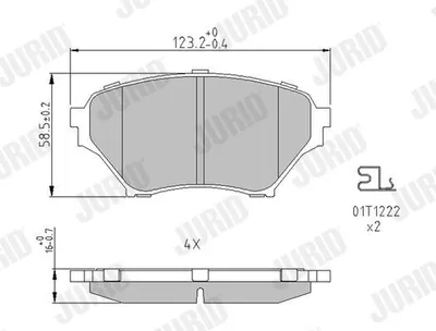 Produktbild von JURID Bremsbeläge Satz Vorne für MAZDA MX-5 II (NB) 572502J