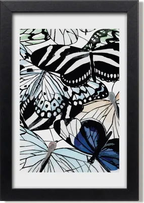 Produktbild von Bild 20x30 MDF-Rahmen, Wandkunst Schmetterlinge