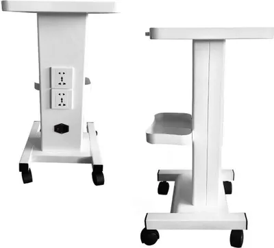 Obrázek produktu pro Policový vozík Pracovní vozík Beauty Beauty Trolley Roll Trolley With Socket Multi Purpose Shelf For Kitchen Bathroom 68,5x37x15cm White