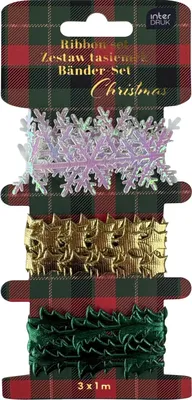 Obrázok produktu pre Sada stúh Shapes 3 x 1 m Christmas – INTERDRUK