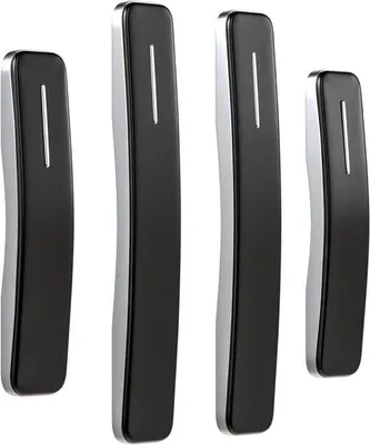 Immagine prodotto di Protezioni per portiere auto - Set da 4 pezzi - Autoadesive - Nero - Coperture per auto - Nero