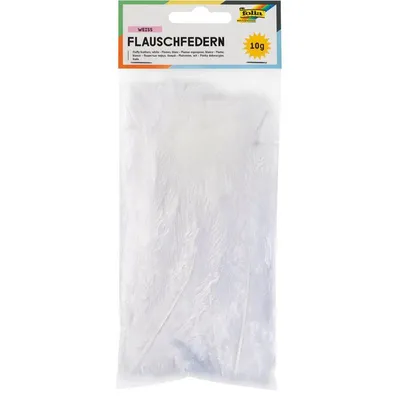 Produktbild von folia 53010 Flauschfedern, 10 g, weiß