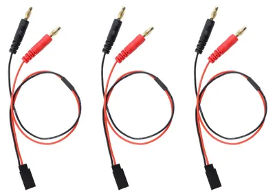 3er-Pack Bananenstecker Ladeadapter 20 AWG 36,5 cm Silikonkabel