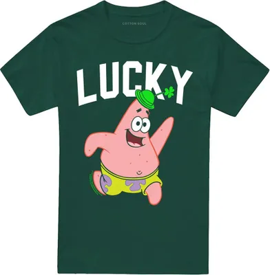 Produktbild von SpongeBob SquarePants - T-Shirt für Herren/Damen Uni, St Patricks-Tag TV26807 (S) (Dunkelgrün)