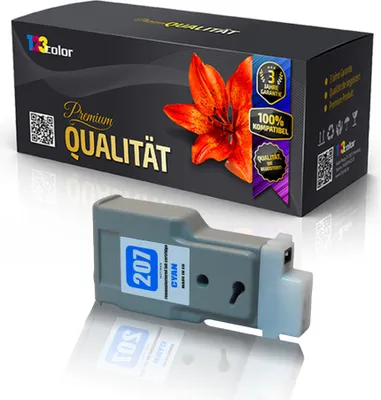 Produktbild von Kompatible Tonerkartusche für Canon imagePROGRAF IPF680 imagePROGRAF IPF680 Series imagePROGRAF IPF685 imagePROGRAF IPF780 8790B001 PFI207C Blau Cyan - Office Line Serie