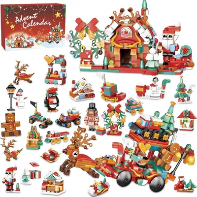 Produktbild von Adventskalender Bauklötze Set 2026 24 Tage Countdown Geschenk für Kinder