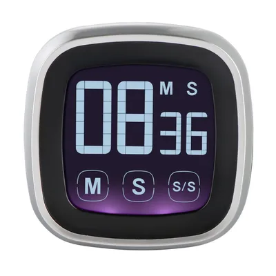 Zdjęcie produktu dla Hama Touch, Cyfrowy minutnik, Czarny, Srebrny, 99,59 min, CE, AAA, 2,4 mm