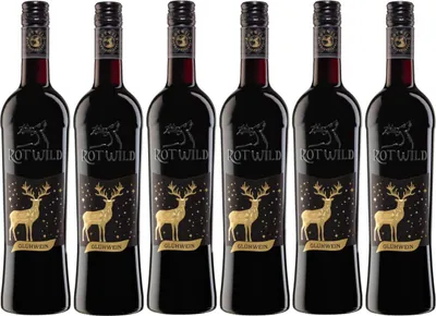 Produktbild von Rotwild roter Glühwein lieblich kräftig im Geschmack 750ml 6er Pack
