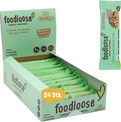 Produktbild von foodloose Nussriegel Coco Caramella - - 35g x 24 - 24er Pack VPE